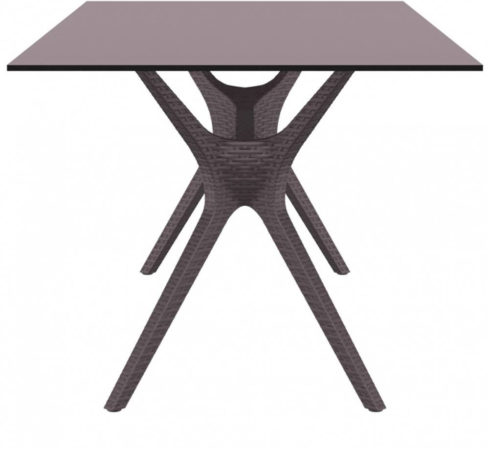 Стол пластиковый Siesta Contract Ibiza Table 180, коричневый