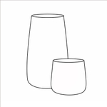 Кашпо, коллекция Concrete (Midnight), форма CONE