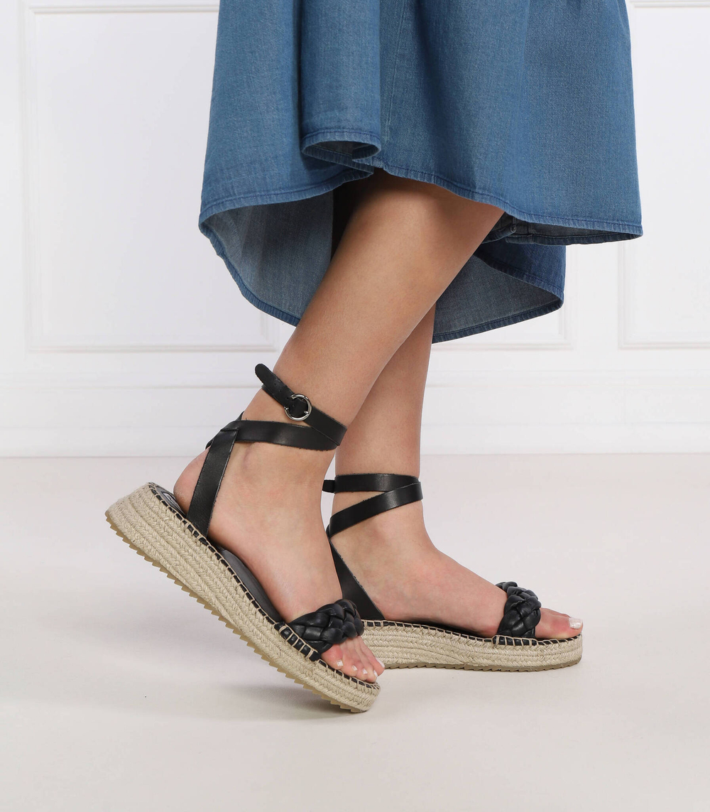 Кожаные босоножки kate braided Pepe Jeans London - черный(PLS90590)