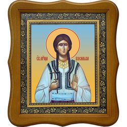 Босилька Пасьянская (Раичич) мученица. Икона на холсте. В киоте 15 х 18 см.