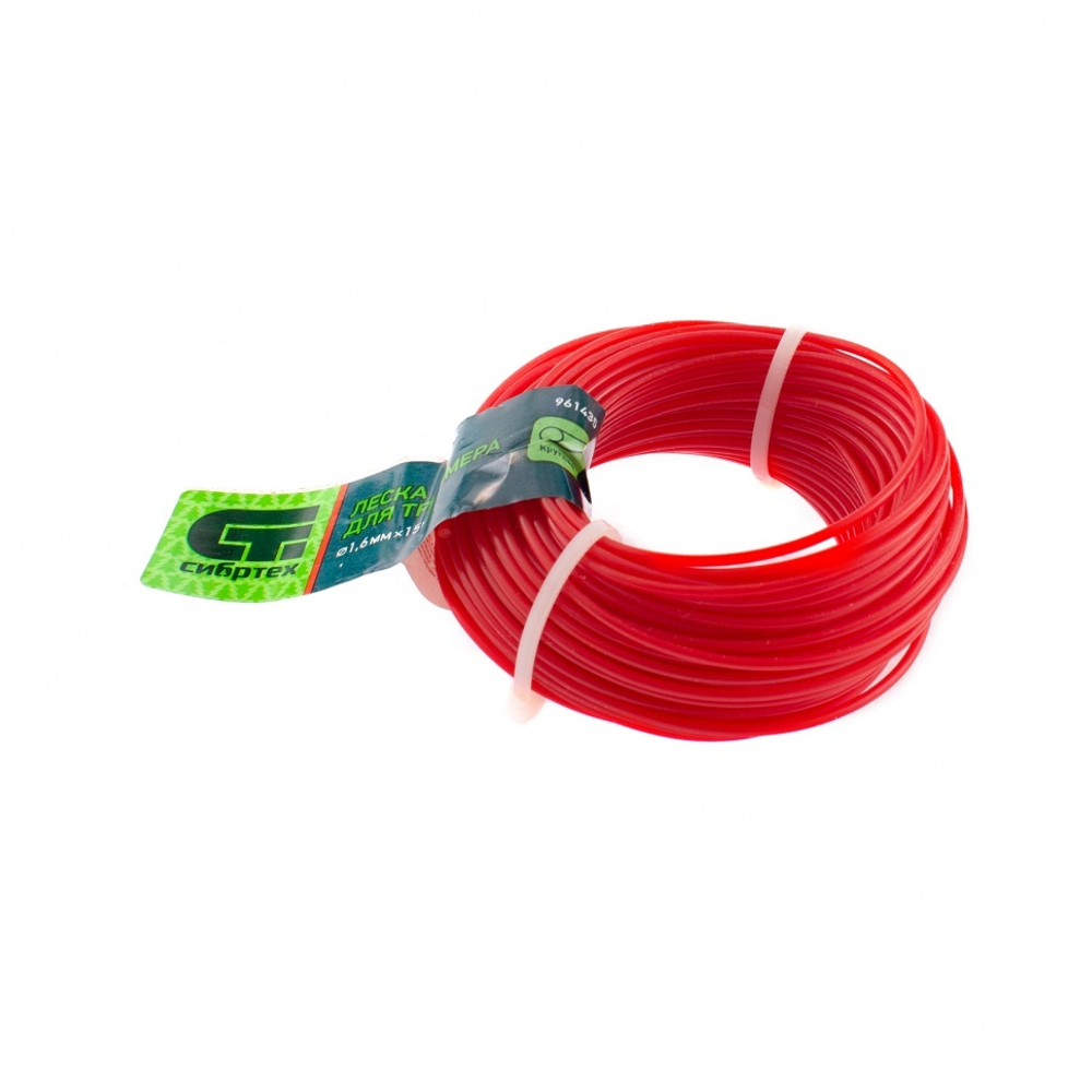 Леска для триммера круглая, 1.6 мм х 15 м, Россия Сибртех