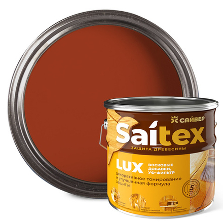 SAITEX LUX  ДЗС с воском и УФ-фильтром (глянцевый)  Рябина  3л (Сайвер)