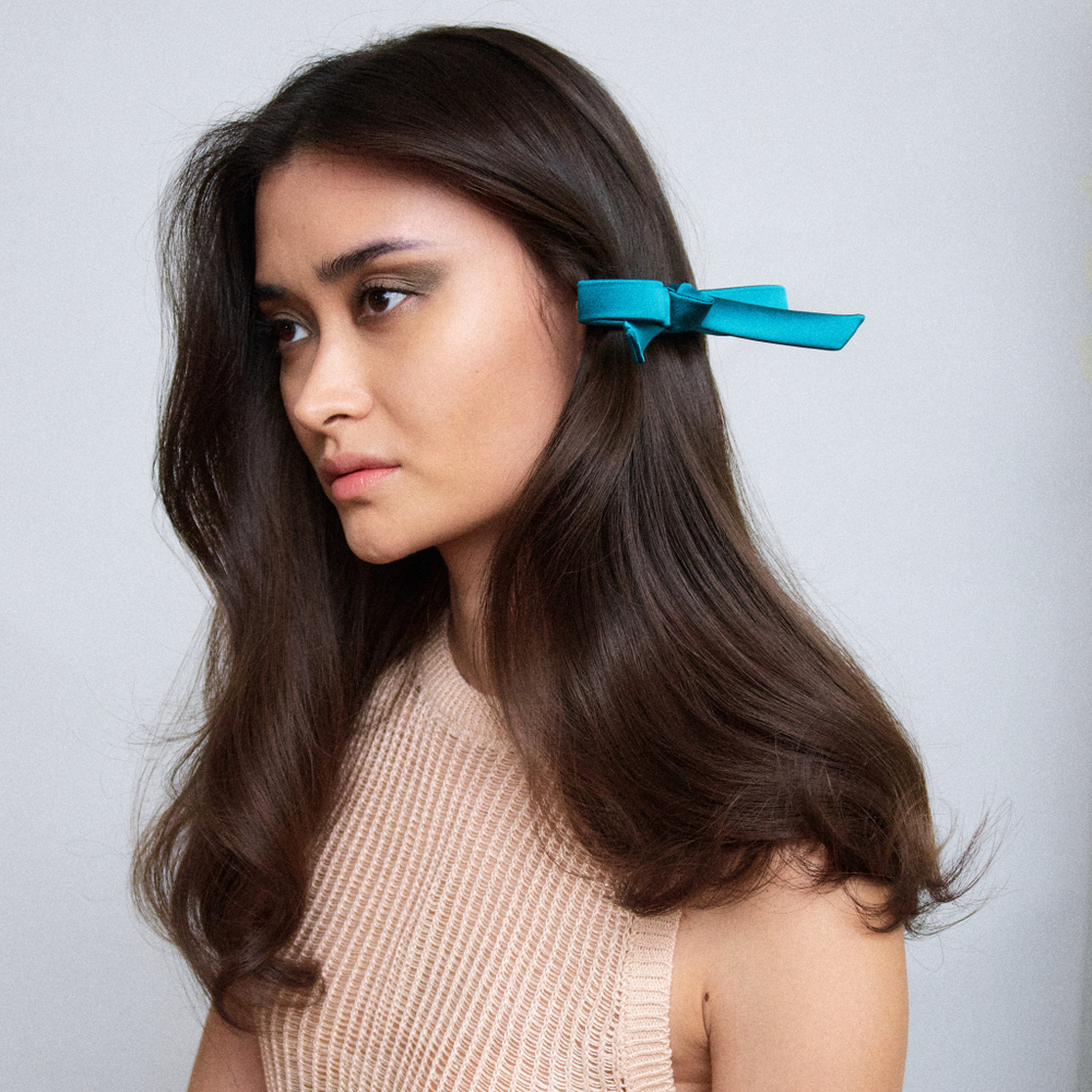 Бант "Стрекоза" S бирюзовый