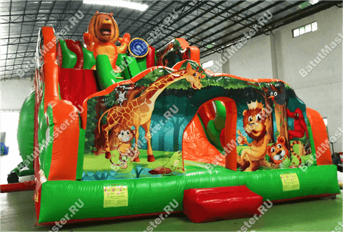 Батут-горка "Лев" 12*7.5*9 м