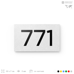 Номер на дверь 771, табличка на дверь для офиса, квартиры, кабинета, аудитории, склада, белая 120х70 мм, Айдентика Технолоджи