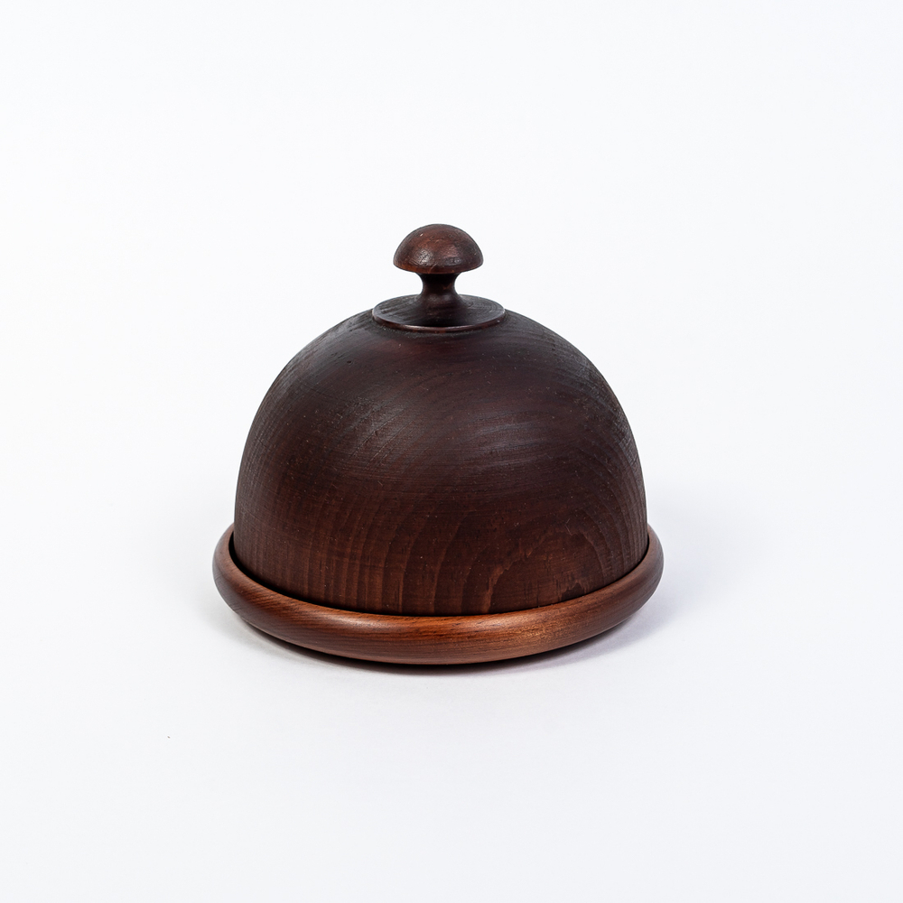 Масленка из дерева Сибирский Кедр для сливочного масла. MS5