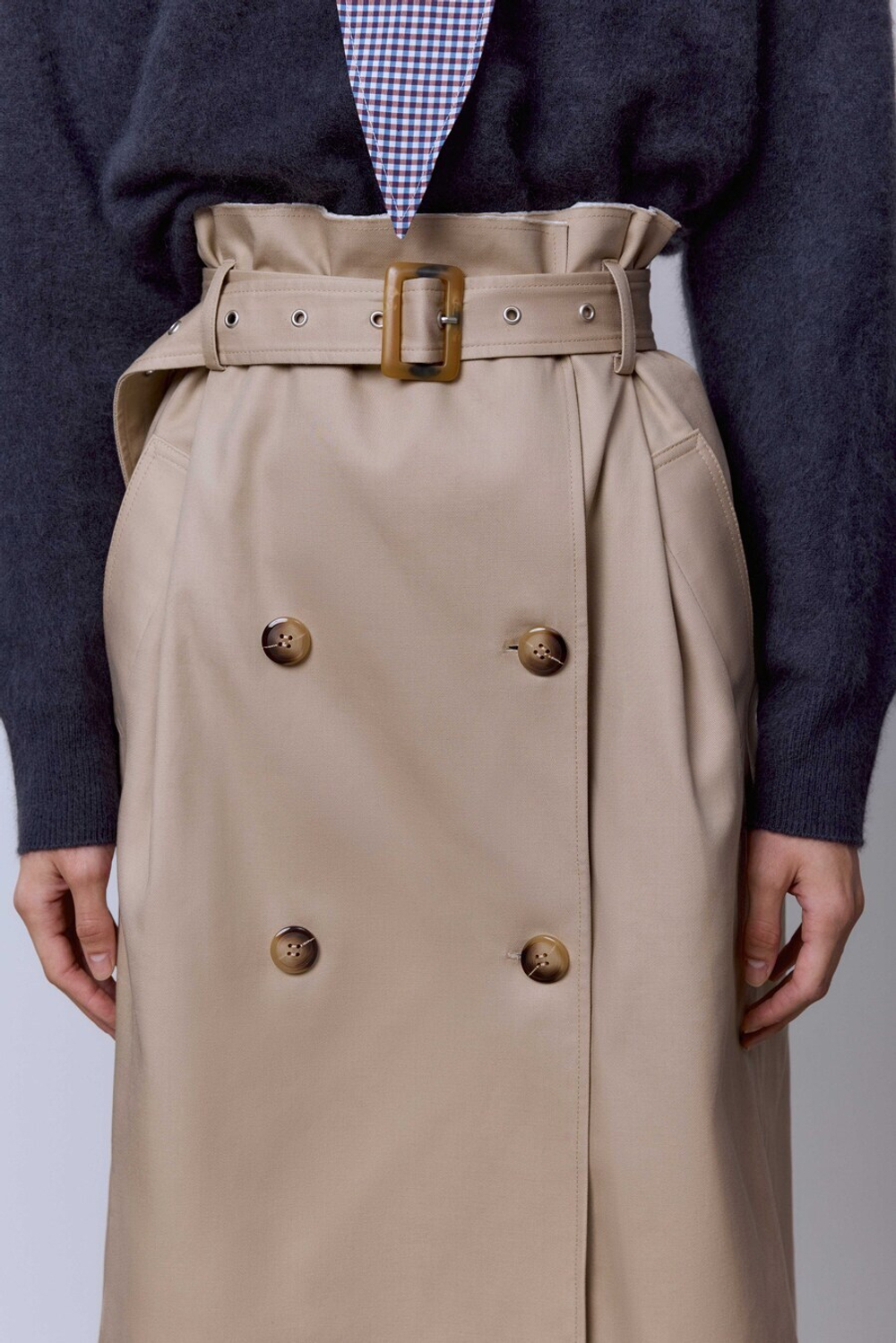 Юбка на запах с поясом