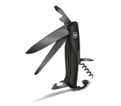 Нож Victorinox RangerGrip 55, 130 мм, 12 функций, черный
