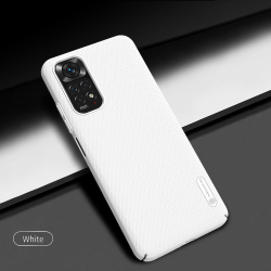 Жесткий чехол белого цвета от Nillkin серии Super Frosted Shield для смартфона Xiaomi Redmi Note 11 (Global)