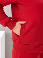 Костюм с брюками КБфп-584/принт-красный-п