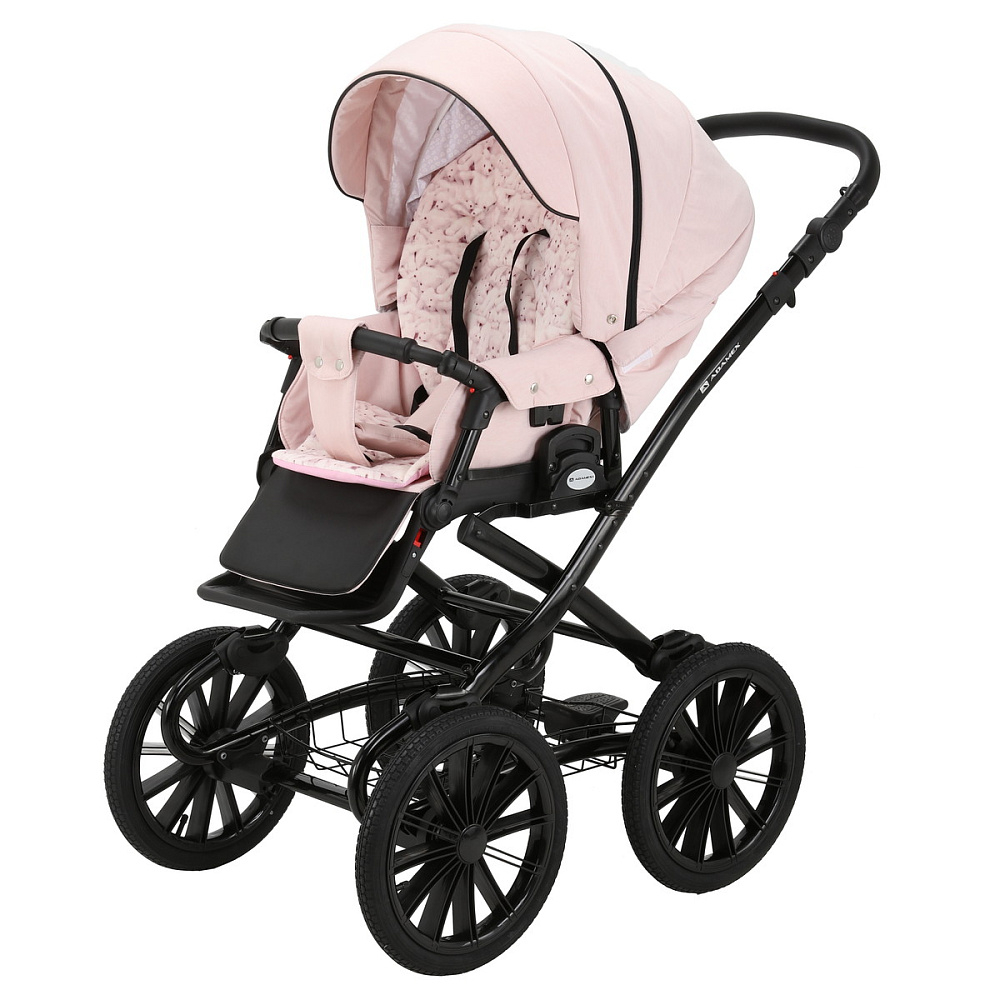 Детская коляска Adamex Chantal Retro 3 в 1 C215 (пудровый)