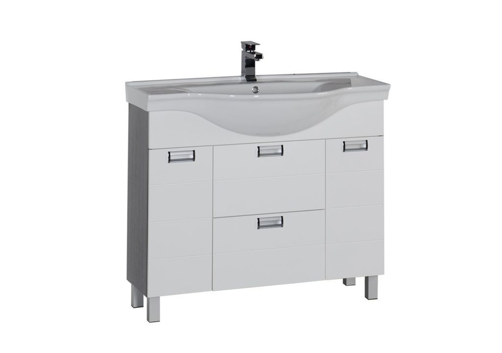 Тумба с раковиной Aquanet Сити 100 венге