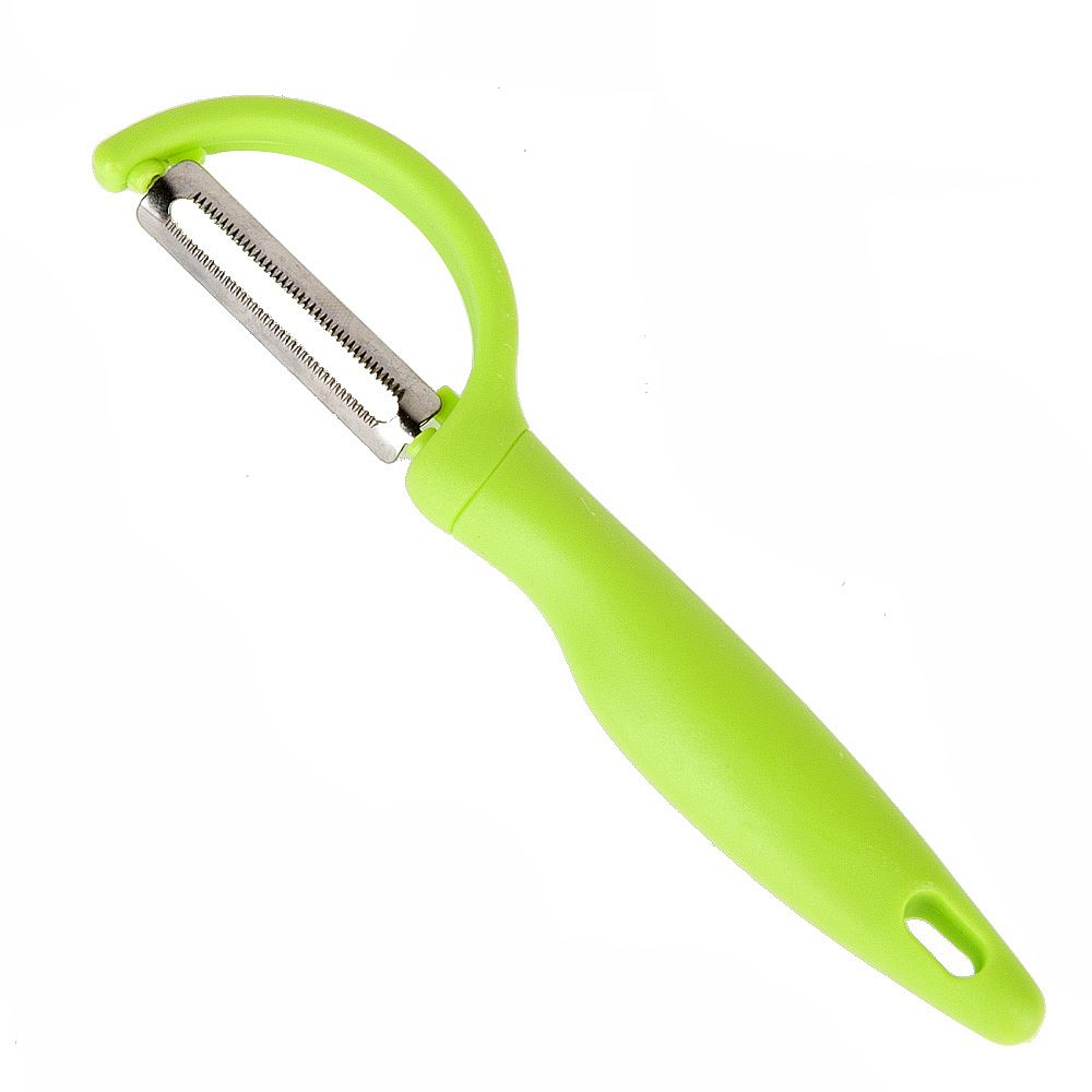 Овощечистка 16*4*1,5см. (2вида) (нержавеющая сталь, пластик) (упаковочный пакет)