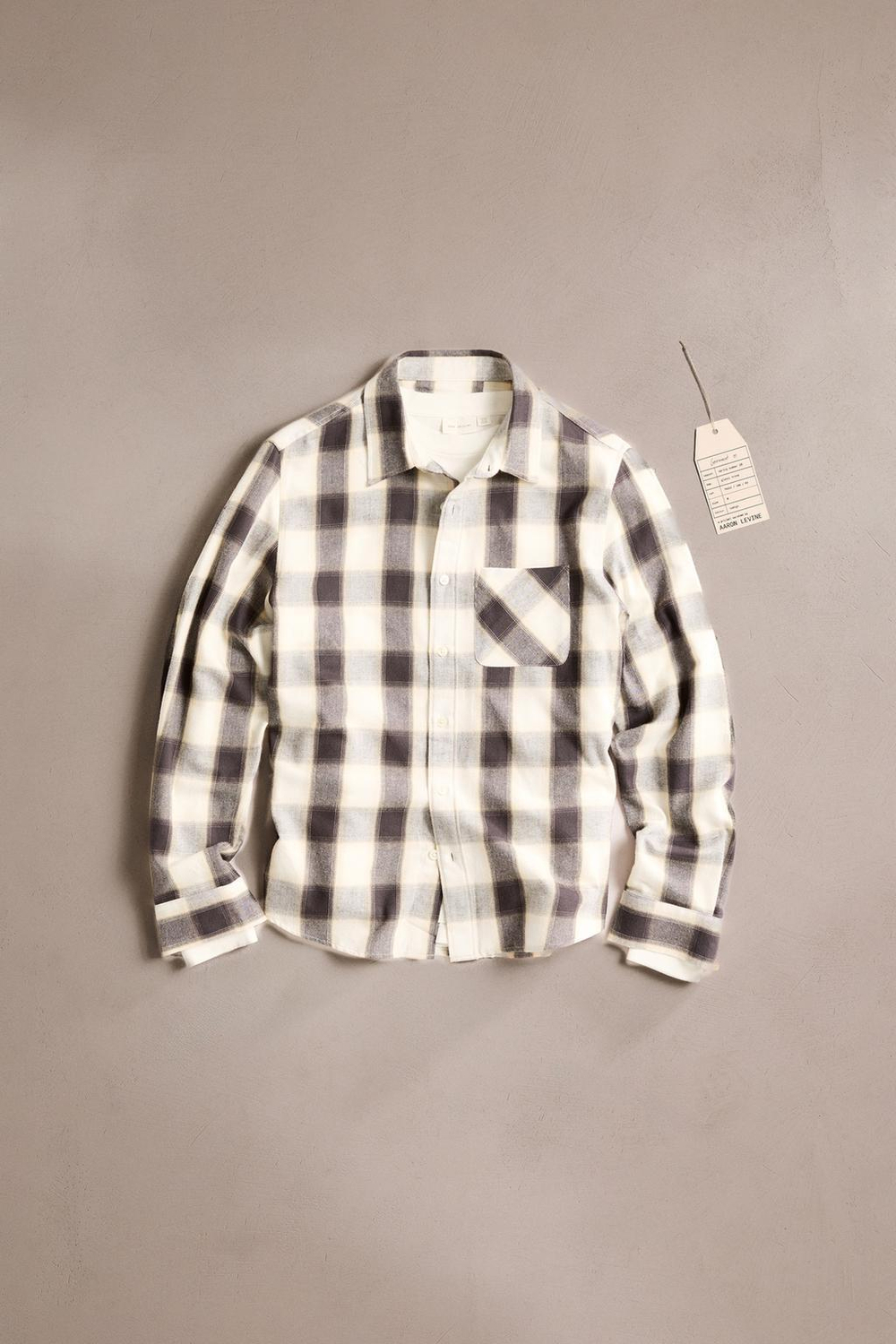 ZARА РУБАШКА В КЛЕТКУ, ЭКРЮ