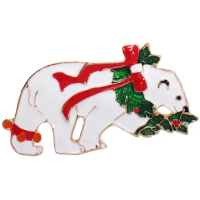 Брошь «Новогодняя Коллекция- Северный Мишка» 5,4*2,6 см