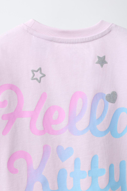 ZARA ФУТБОЛКА HELLO KITTY © SANRIO, РОЗОВЫЙ