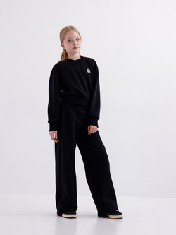 Худи для девочки, модель №7, рост 128 см, черный