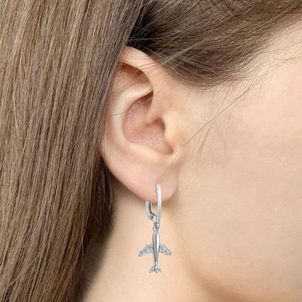 Серьги самолетики