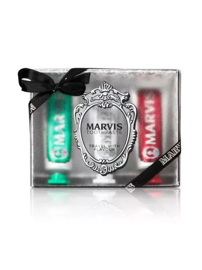 Подарочный набор зубных паст MARVIS (3х25мл) "Мята, Классическая насыщенная мята, Мята и корица"