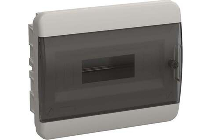 Корпус пластиковый ЩРВ-П-12 IP41 черная прозрачная дверь TEKFOR IEK