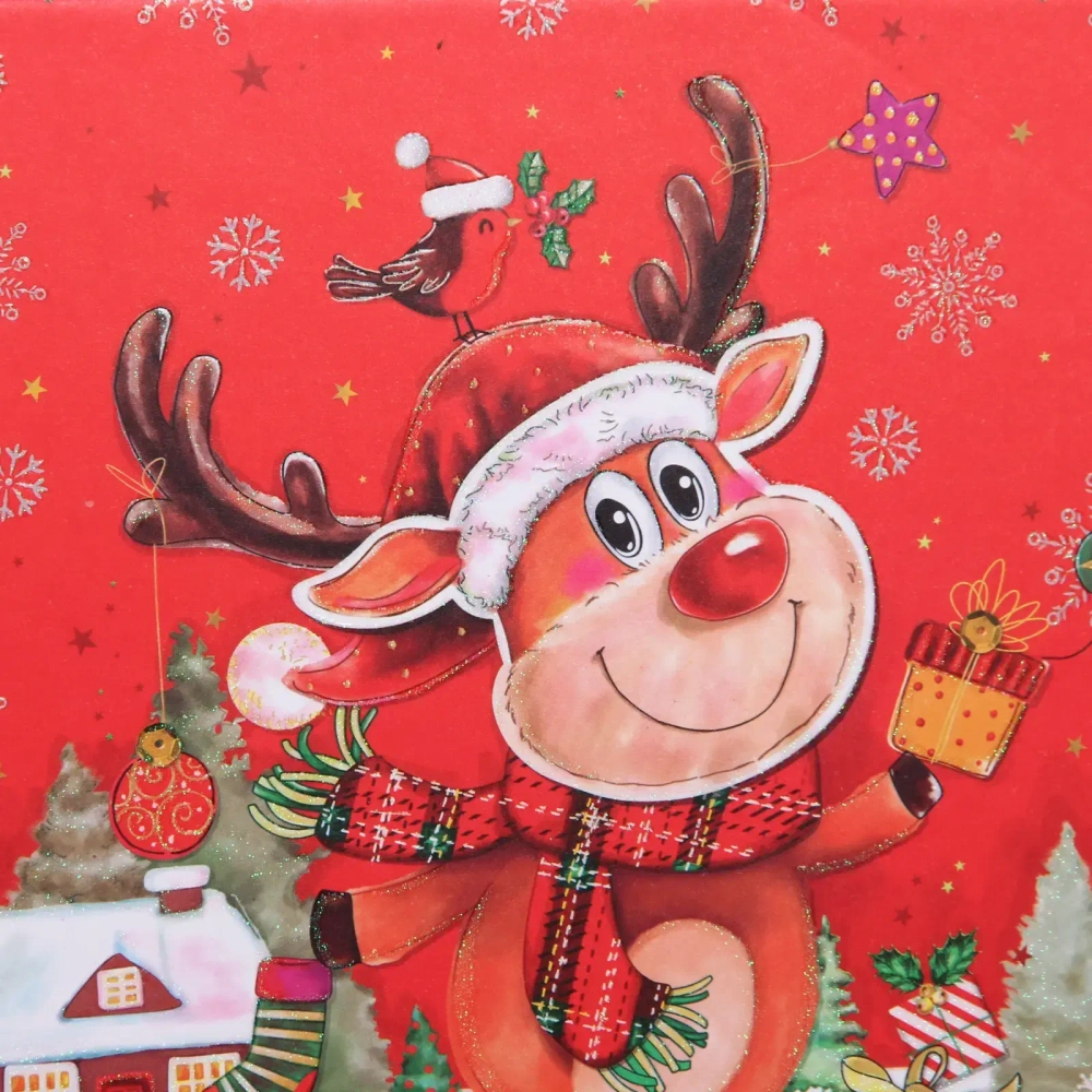 Коробка подарочная «Новогодний гость» 20*20*9,5 см