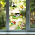 Украшение для окон и стекла ЗОЛОТАЯ СКАЗКА "Забавные зверюшки 2", 25,8х33,5 см, ПВХ, 591236