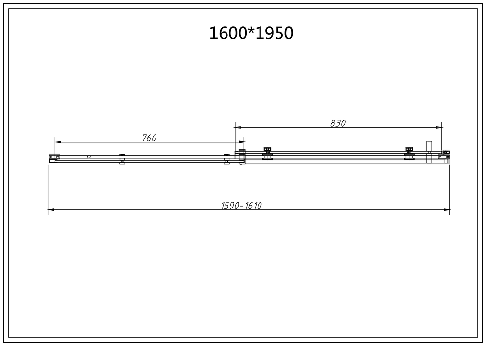 Душевой уголок Комо-Н (Como-N) Vincea VSR-4CN1016CL, 1600*1000, хром, стекло прозрачное
