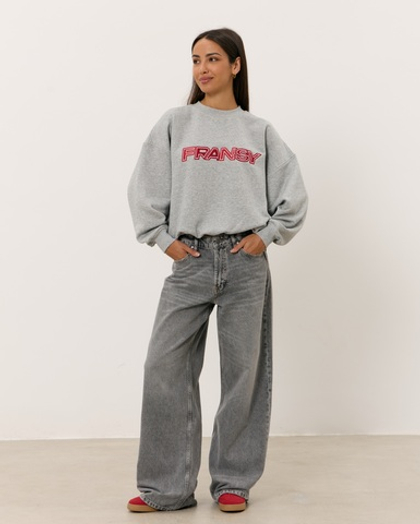 Свитшот FRANSY, серый меланж