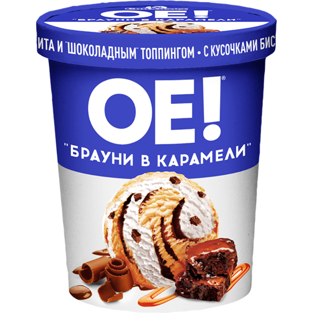 Мороженое OE Брауни и карамель 300 гр