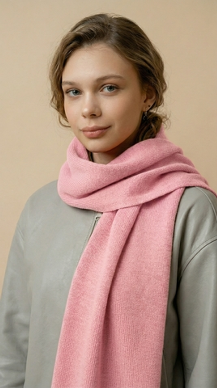 Оренбургский шерстяной шарф Ш501-32 пыльная роза