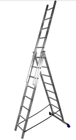 Лестница алюмин.  3секц*  8ступеней (2,28м-3,70м-5,06м) / МОНТАЖНИК