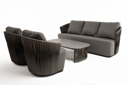 "Флоренция" лаунж-зона из искусственного ротанга, цвет графит