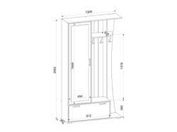 Ивушка 20 Прихожая Бодега Темный / Светлый