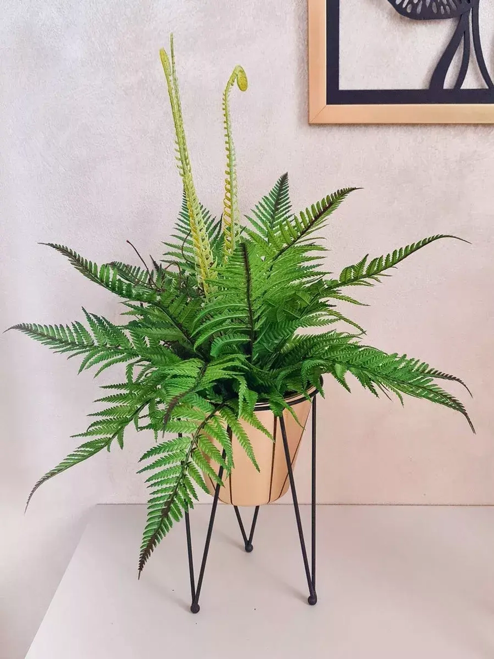 Кашпо металлическое на ножках 25*15,5 см