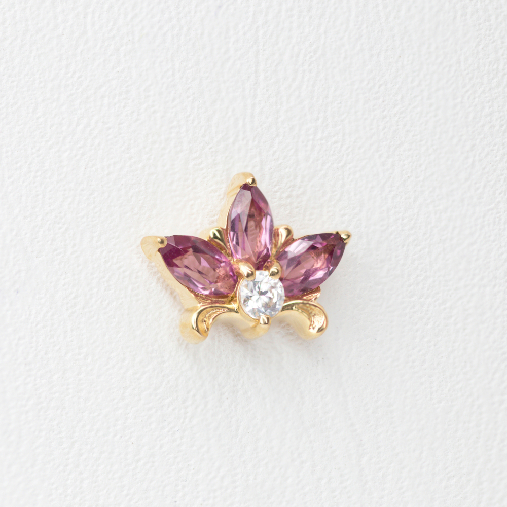 Royal Lily tops with Semi-Precious stones
