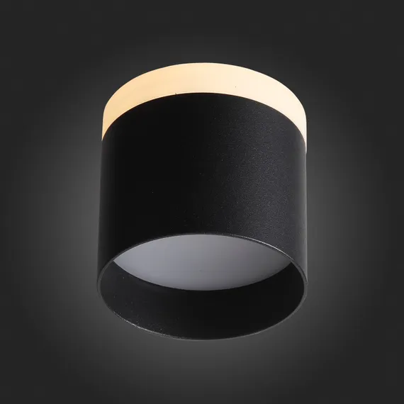 ST102.402.12 Светильник потолочный Черный LED 1*12W 3000K 936Lm Ra>80 120° IP20 D100xH90 170-240V Накладные светильники