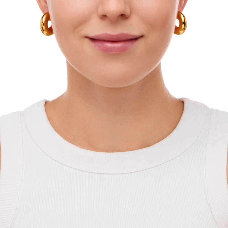 Серьги Золотой Пончик