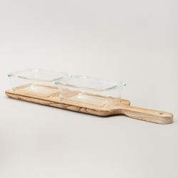 МЕНАЖНИЦА 2-Х СЕКЦИОННАЯ НА ДЕРЕВЯННОЙ ПОДСТАВКЕ 370 МЛ