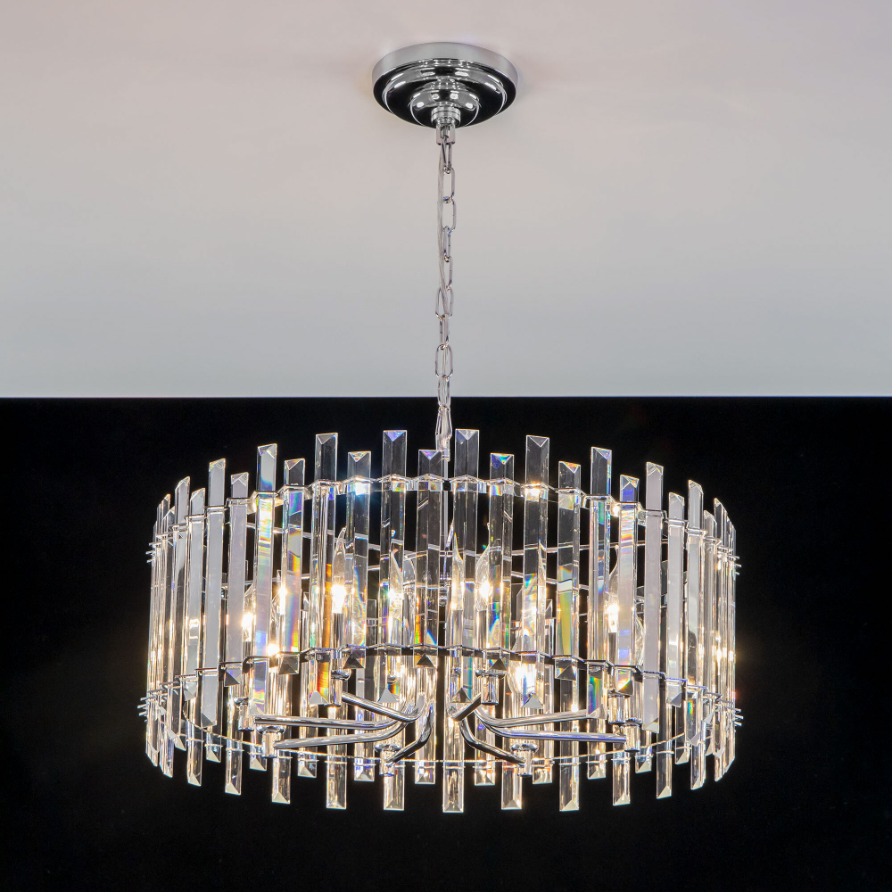 Citilux Ингвар CL334181 Люстра подвесная хрустальная Хром