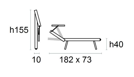 Шезлонг-лежак металлический 501 Relax