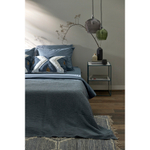 Покрывало двухстороннее из многослойного муслина джинсово-синего цвета из коллекции essential, 230x250 см