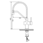 Смеситель для кухни со съемным изливом на магните Raglo R86.41.05, сатин