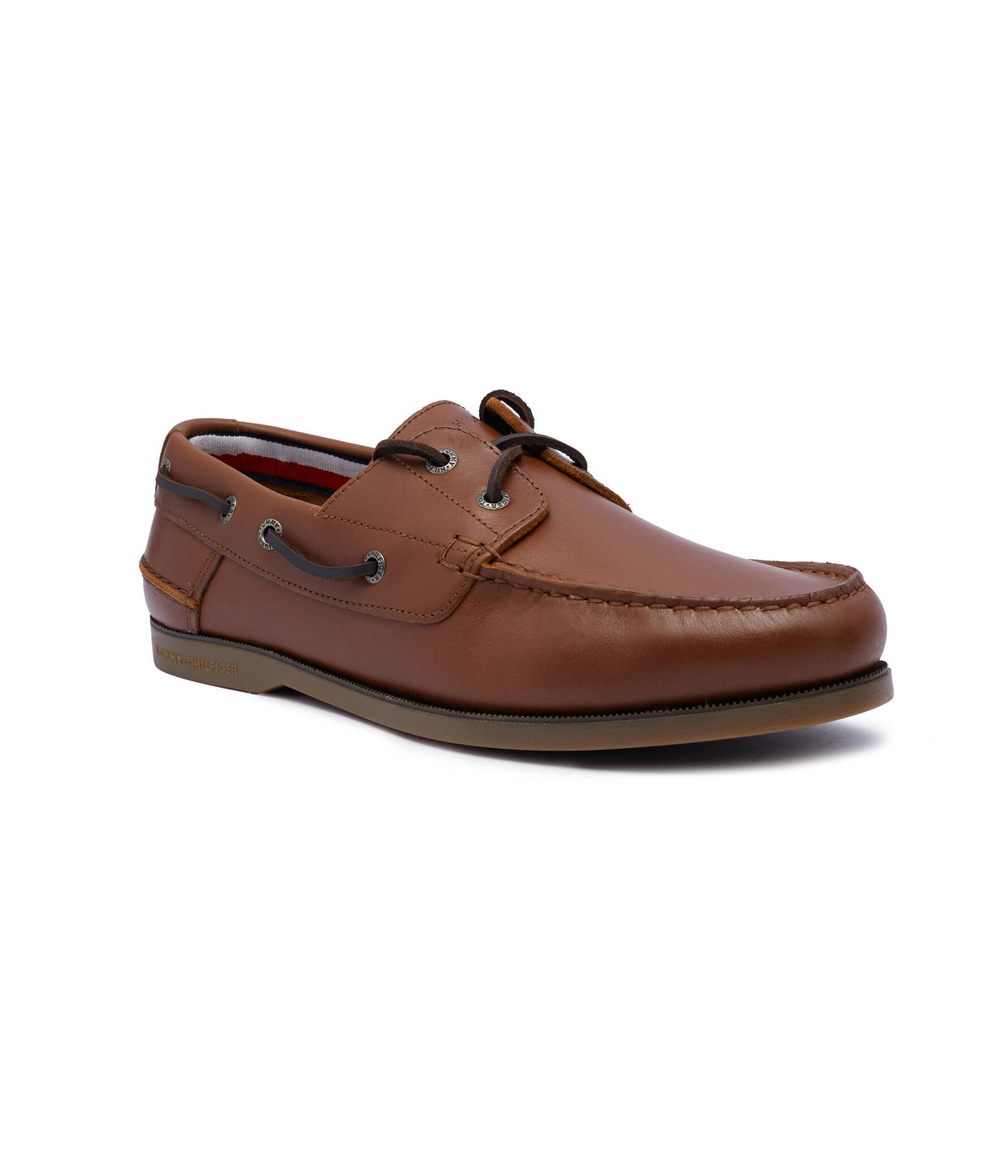 Кожаные мокасины th boat shoe core Tommy Hilfiger - коричневый(FM0FM04506)