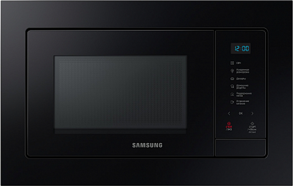 Встраиваемая микроволновая печь Samsung MQ7000A, черное стекло (MS23A7118AK/BW)