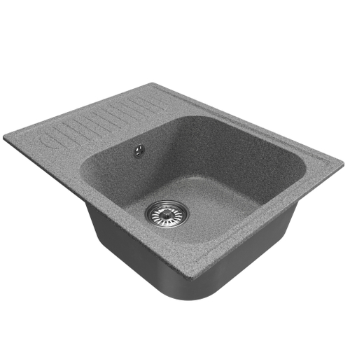 Мойка ML-GM18 КОМФОРТ с крылом, темно-серая (309), 640*490*190мм