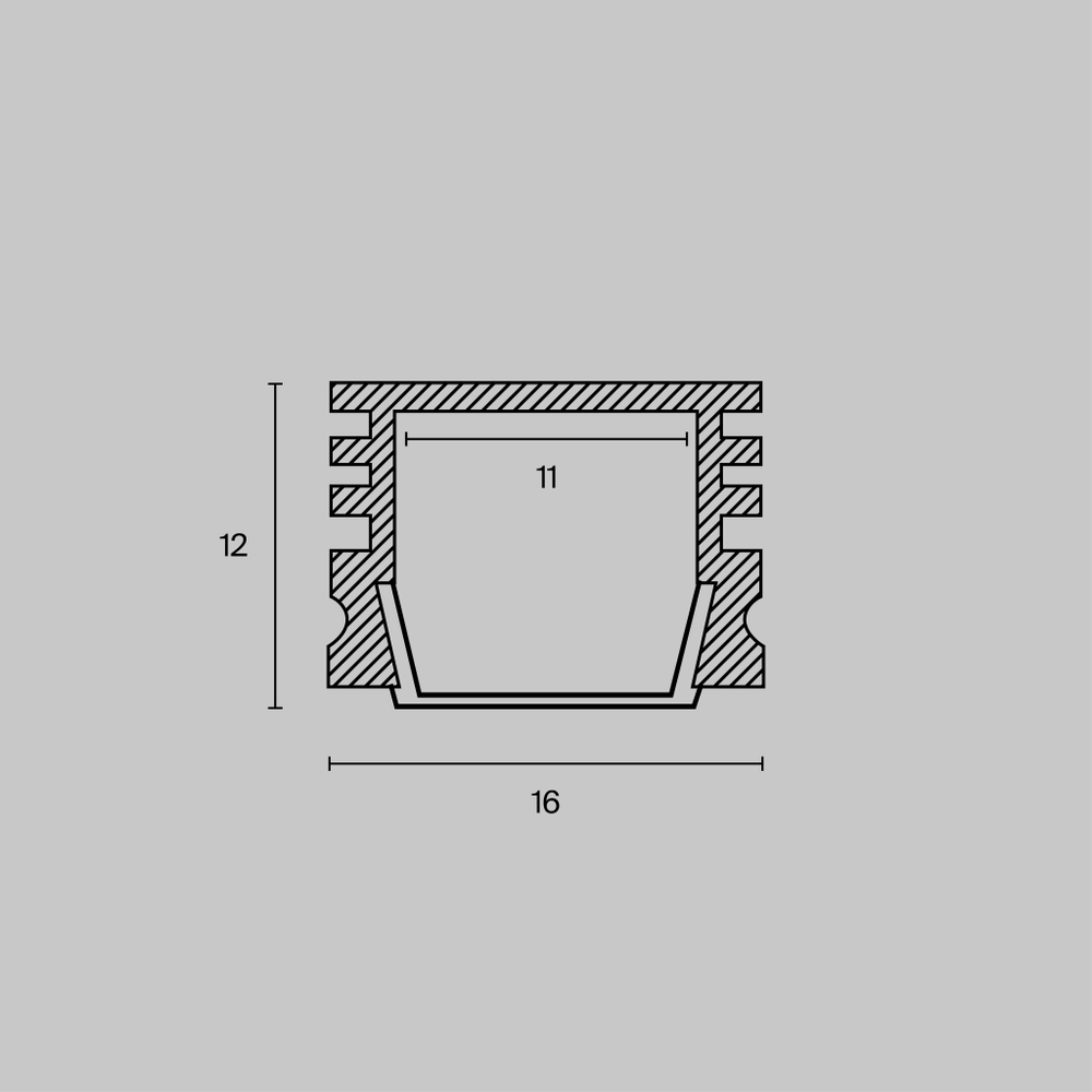 Профиль Led Strip ALM005S-2M