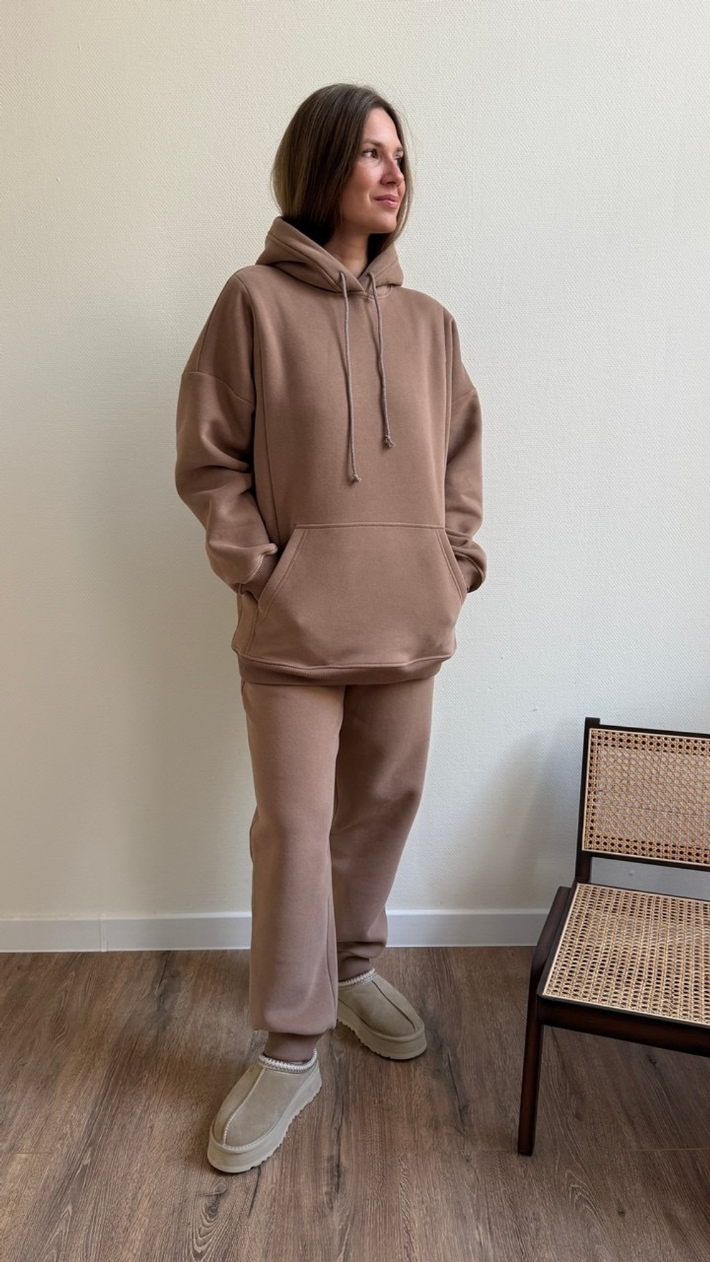 Брюки премиум утепленные, Мокко