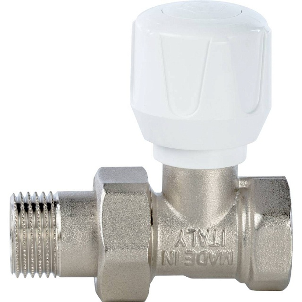 Вентиль ручной регулировки прямой STOUT - 1/2" (ВР/НР-американка, PN10, Tmax 120°C)