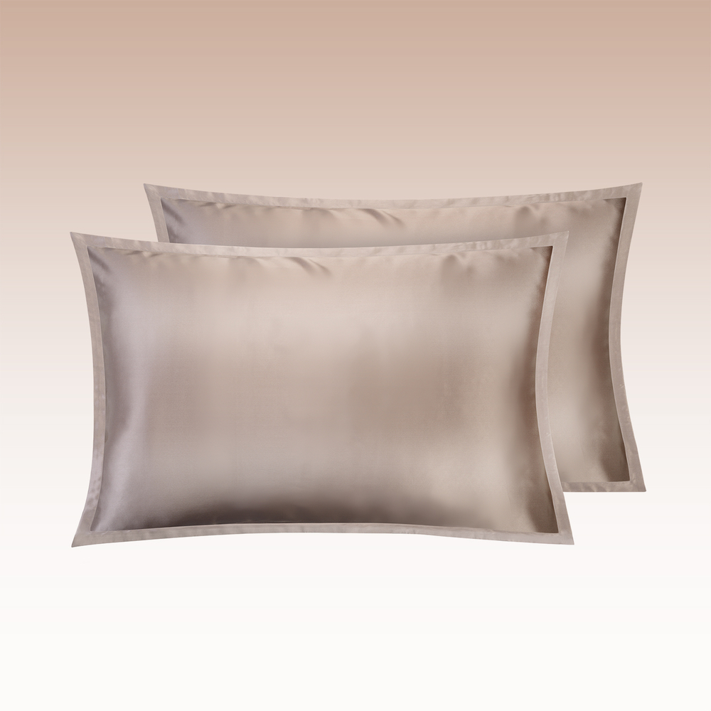 Наволочка 50х70 OnSilk Simple темно-бежевая