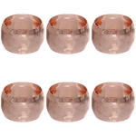 Набор колец для салфеток 6шт «Витраж» 4,5*2,8см, розовое золото